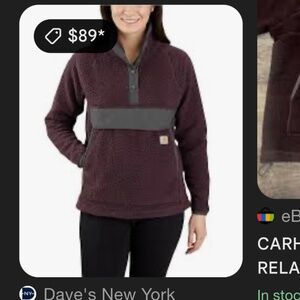 Carhartt Relaxed Fit Fleece Quarter Snap Pullover